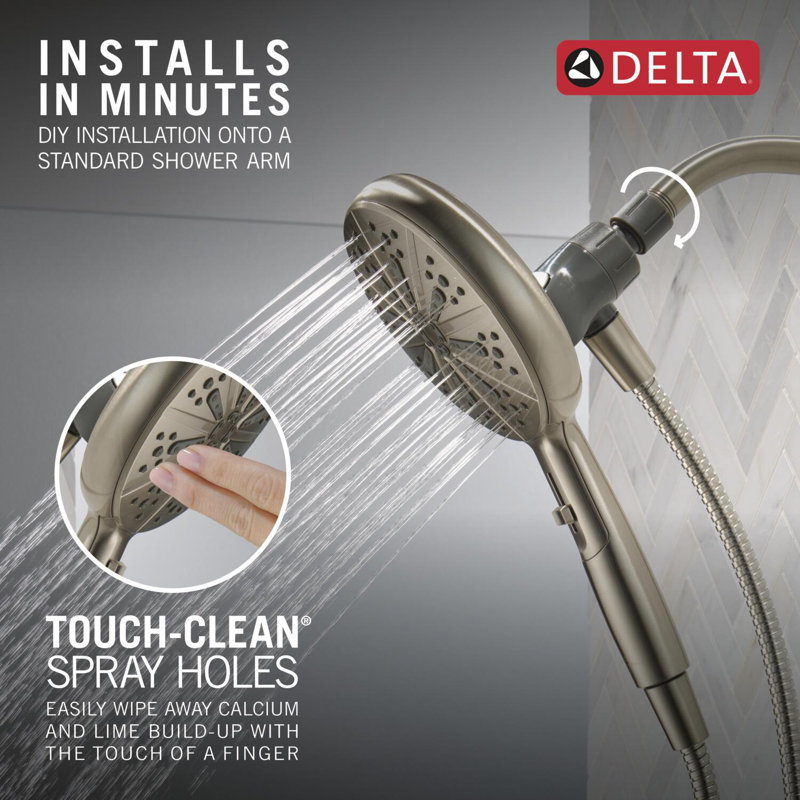 Delta SureDock 6Spray Shower Head, High Pressure Handheld